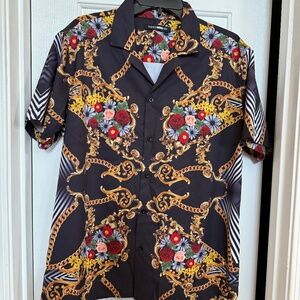 Fashion Nova Men Black Graphic  Shirt SZ L